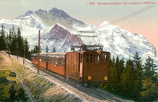 Wengernalpbahn with Jungfrau