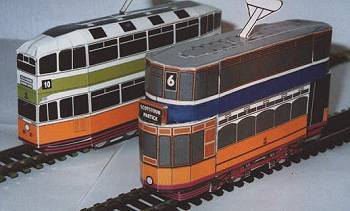 DunRon cardboard trams