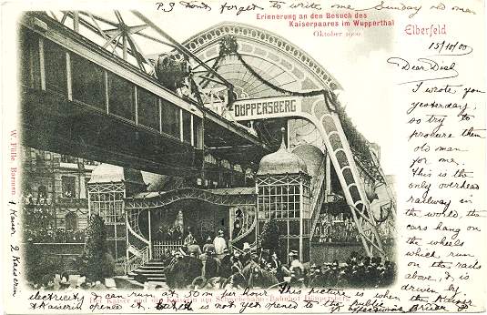 Wuppertal, Kaiser's visit to the Schwebebahn