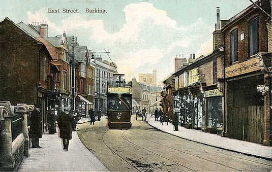 East Ham tram in Barking