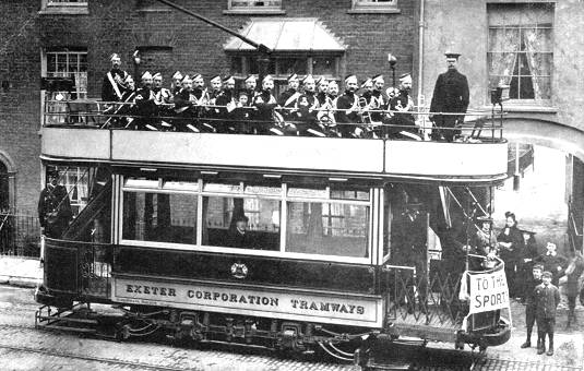 Exeter tram and band